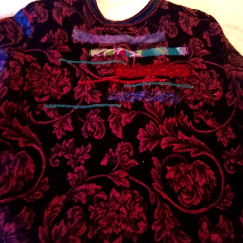 Brocade And Patch Work Jacket Size M - image 2